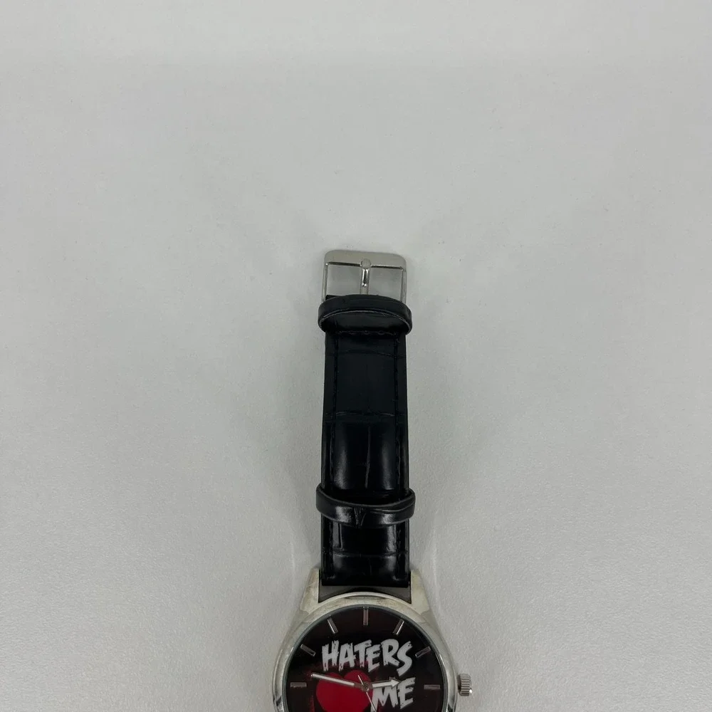 WWE The Miz Haters Love Me Watch Men's‎ Size Black Leather Band Game Time New